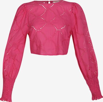 IZIA Blouse in Roze: voorkant