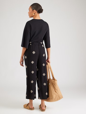 Hailys Wide Leg Laskoshousut 'Ci44ne' värissä musta