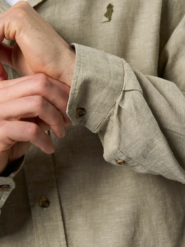 MCS Regular fit Overhemd 'Dean' in Groen