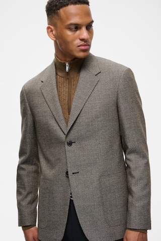 Matinique - Ajuste regular Chaqueta tipo saco para negocios 'MACharles' en marrón