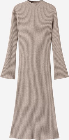 MANGO Úpletové šaty 'Kikita' – béžová: přední strana