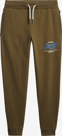 Superdry Tapered Broek 'Heritage' in Groen: voorkant