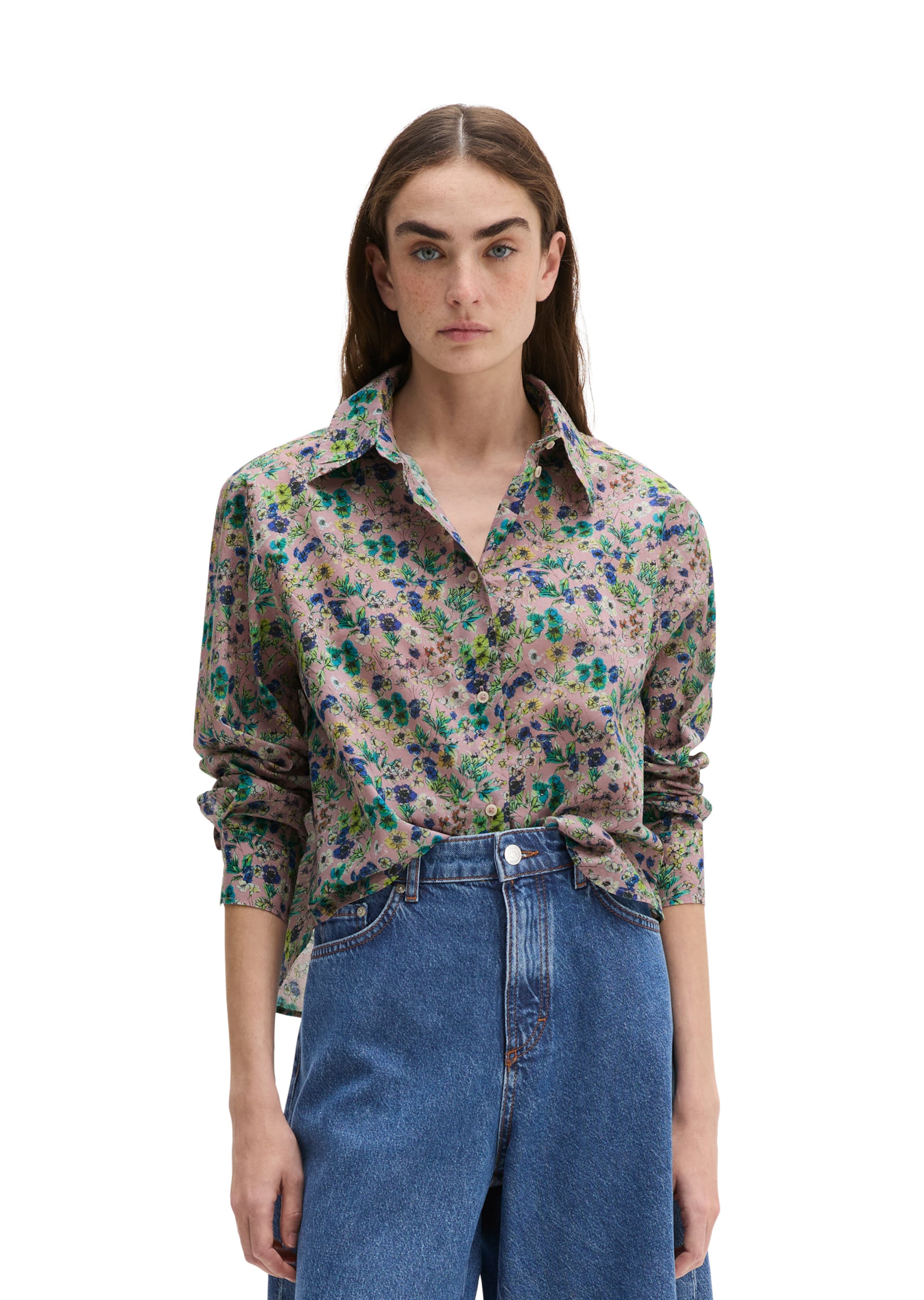 Marc O'Polo Blouse in Roze: voorkant