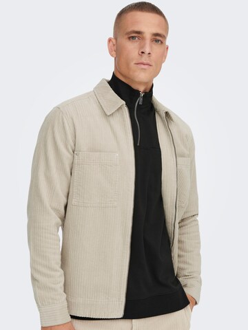 Only & Sons Between-season jacket 'Tim' in Grey