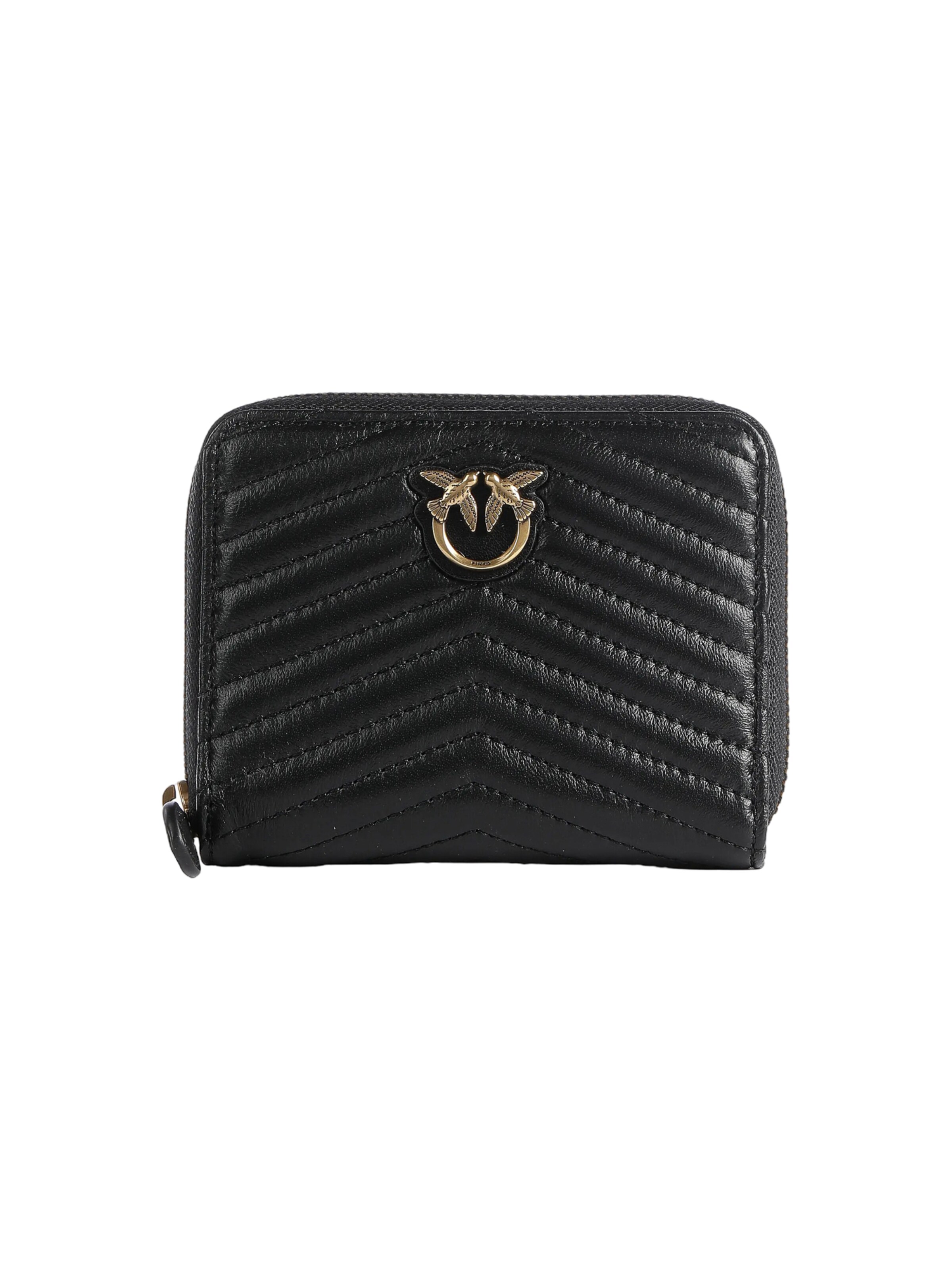 PINKO Porte-monnaies 'TAYLOR ZIP AROUND SHEEP NAPPA 100249 A0GK' en One Size en noir, Vue avec produit
