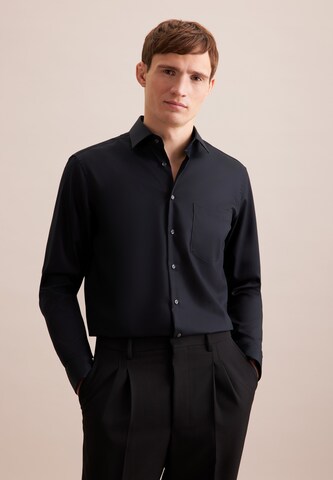 SEIDENSTICKER Regular fit Business shirt 'Smart Classics' in Black: front