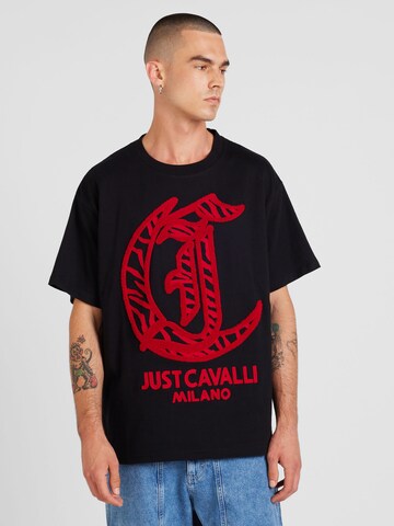 Just Cavalli T-Shirt in Schwarz: Vorderseite