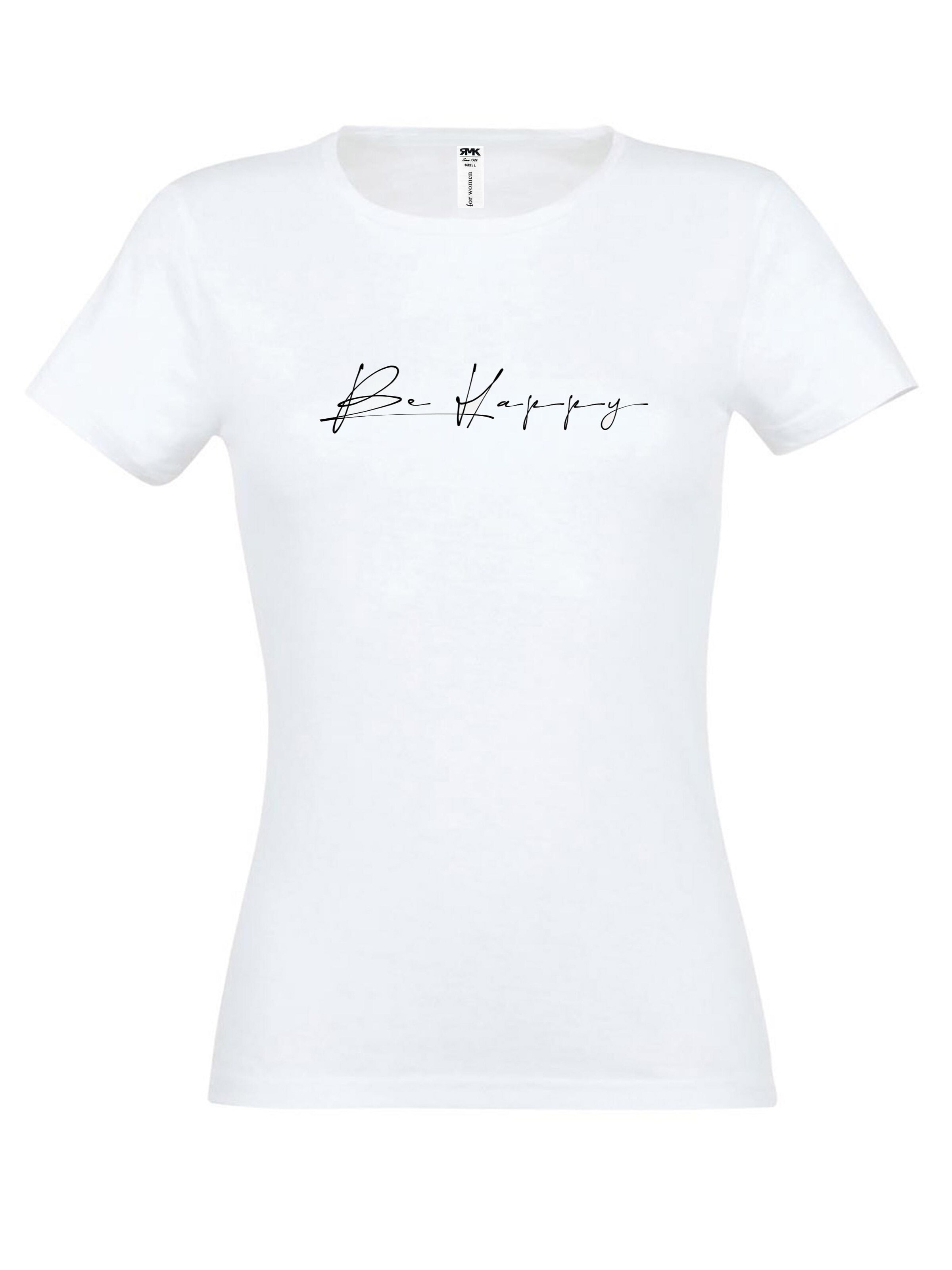 RMK Shirt 'Be Happy' in White: front