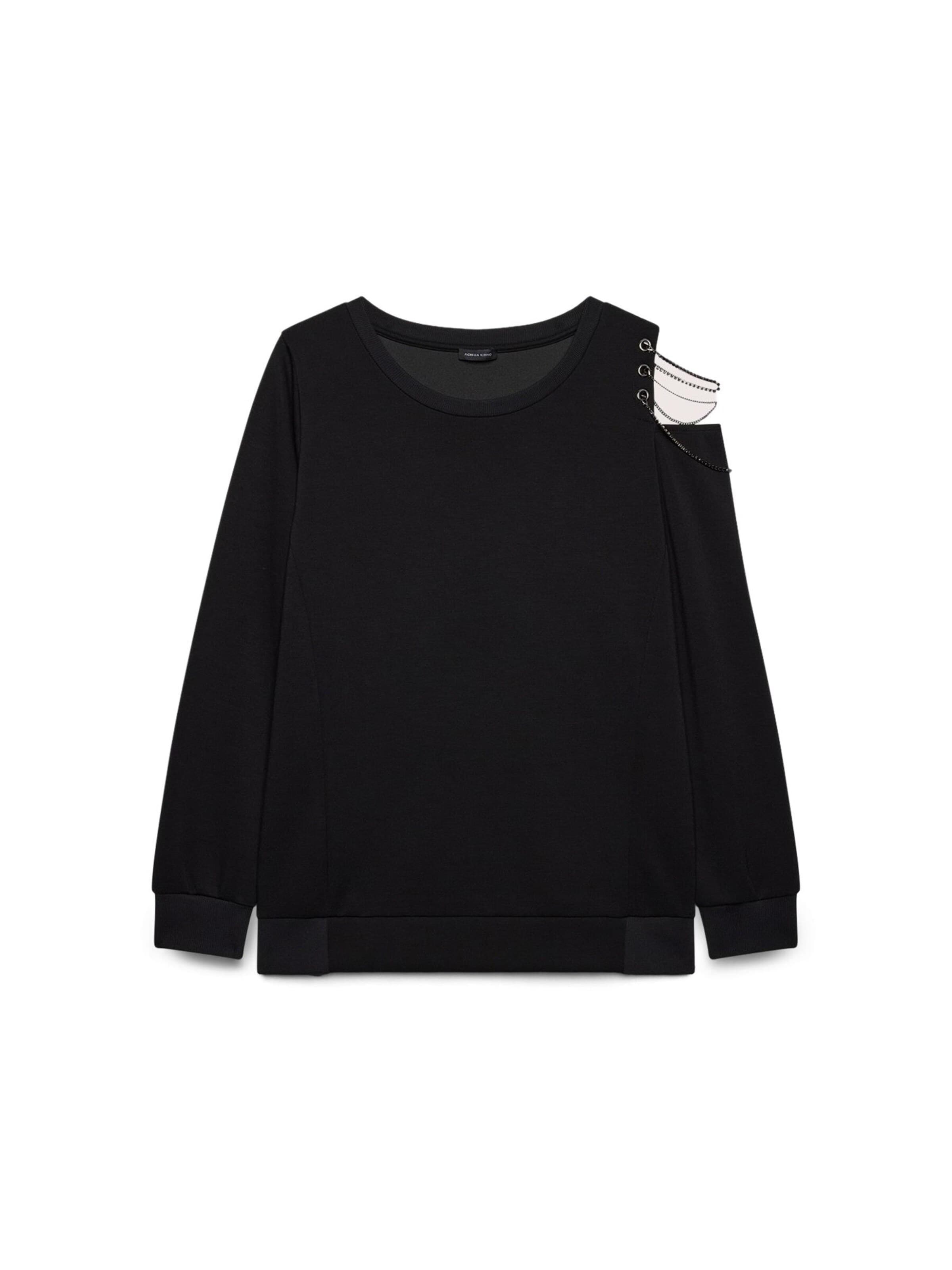 Fiorella Rubino Sweatshirt in Zwart: voorkant