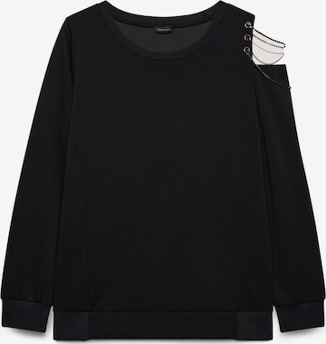 Fiorella Rubino Sweatshirt in Zwart: voorkant