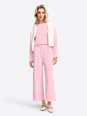 Wide Leg Pantalon à pince Rich & Royal en rose