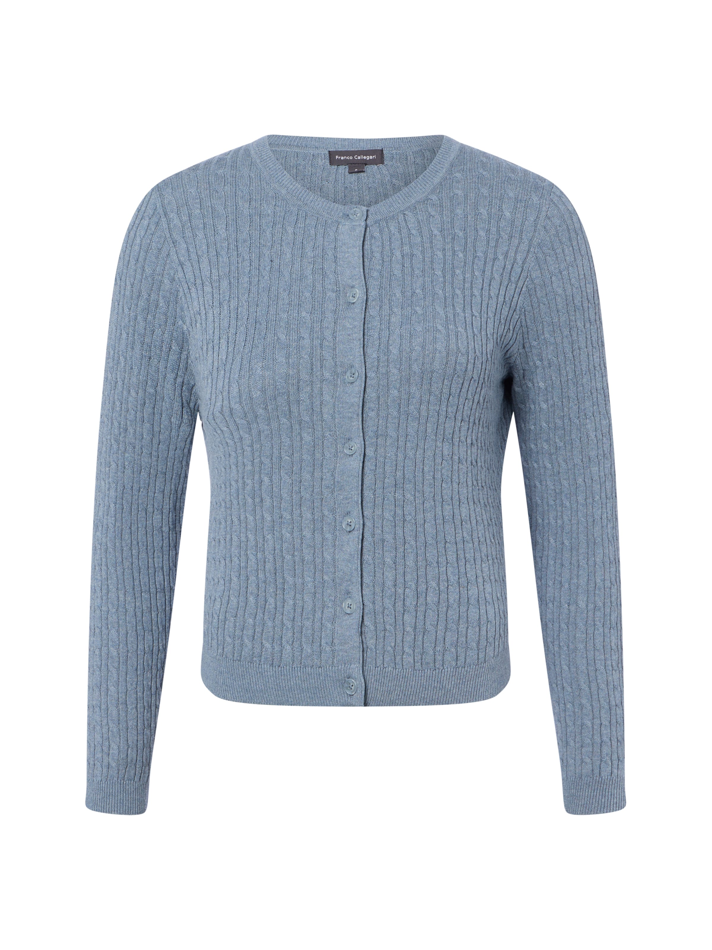 Franco Callegari Gebreid vest in Blauw: voorkant