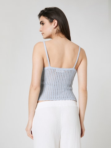 LENI KLUM x ABOUT YOU Knitted Top 'Liv' in Blue