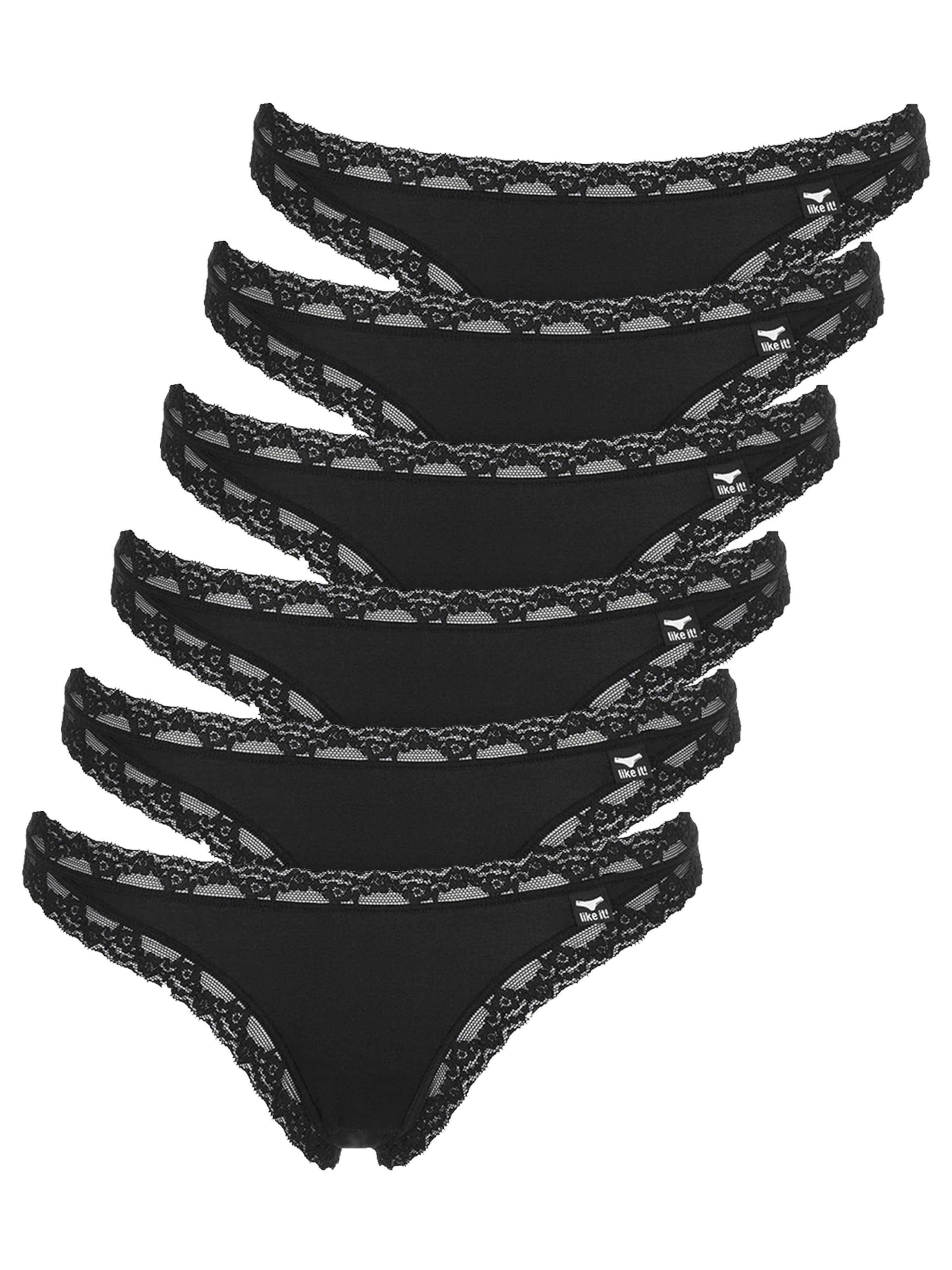 like it! Thong 'Olivia' in Black: front