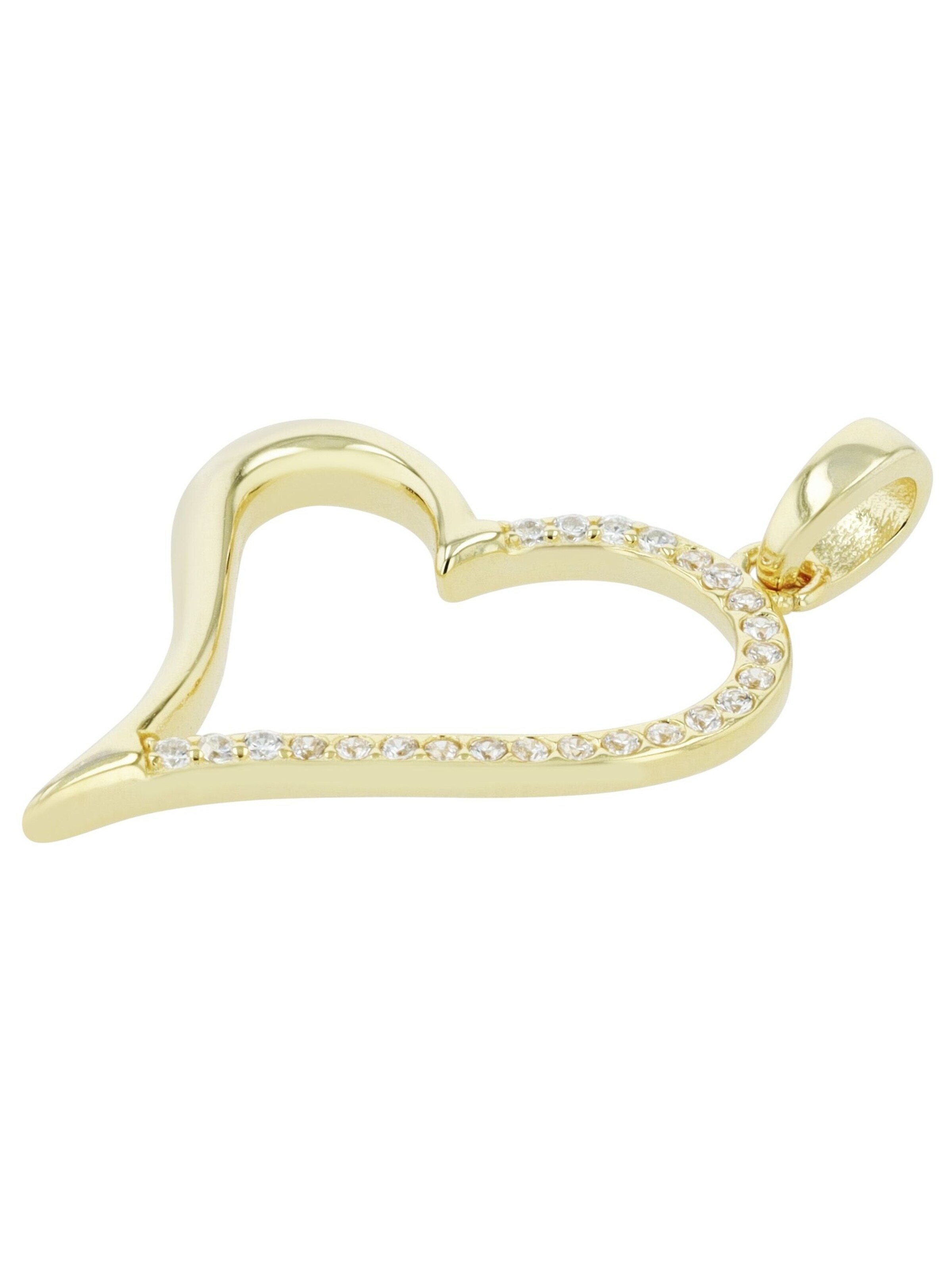 Akzent Pendant '"Avia" aus 925 Sterlingsilber, rhodiniert, langlebig' in Gold: front