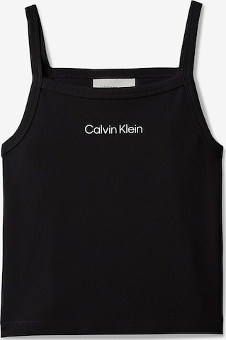 Calvin Klein Jeans Top 'Punto Milano' in Zwart: voorkant