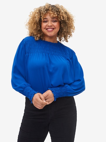 Zizzi Blouse 'MKAISER' in Blue: front