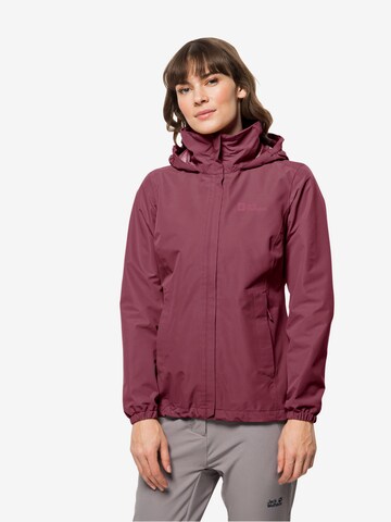 JACK WOLFSKIN Outdoorjas 'Stormy Point' in Rood: voorkant