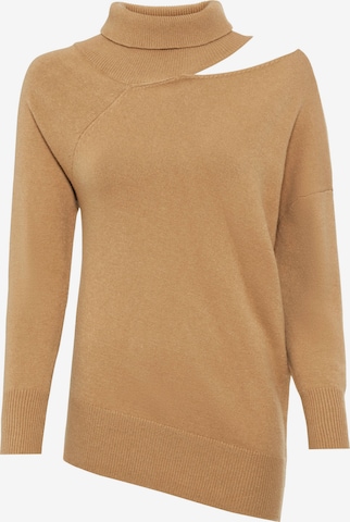 AJC Sweter w kolorze brązowy: przód