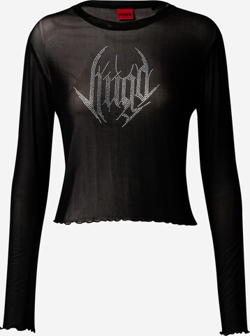 HUGO Shirt 'Darocka' in Black: front