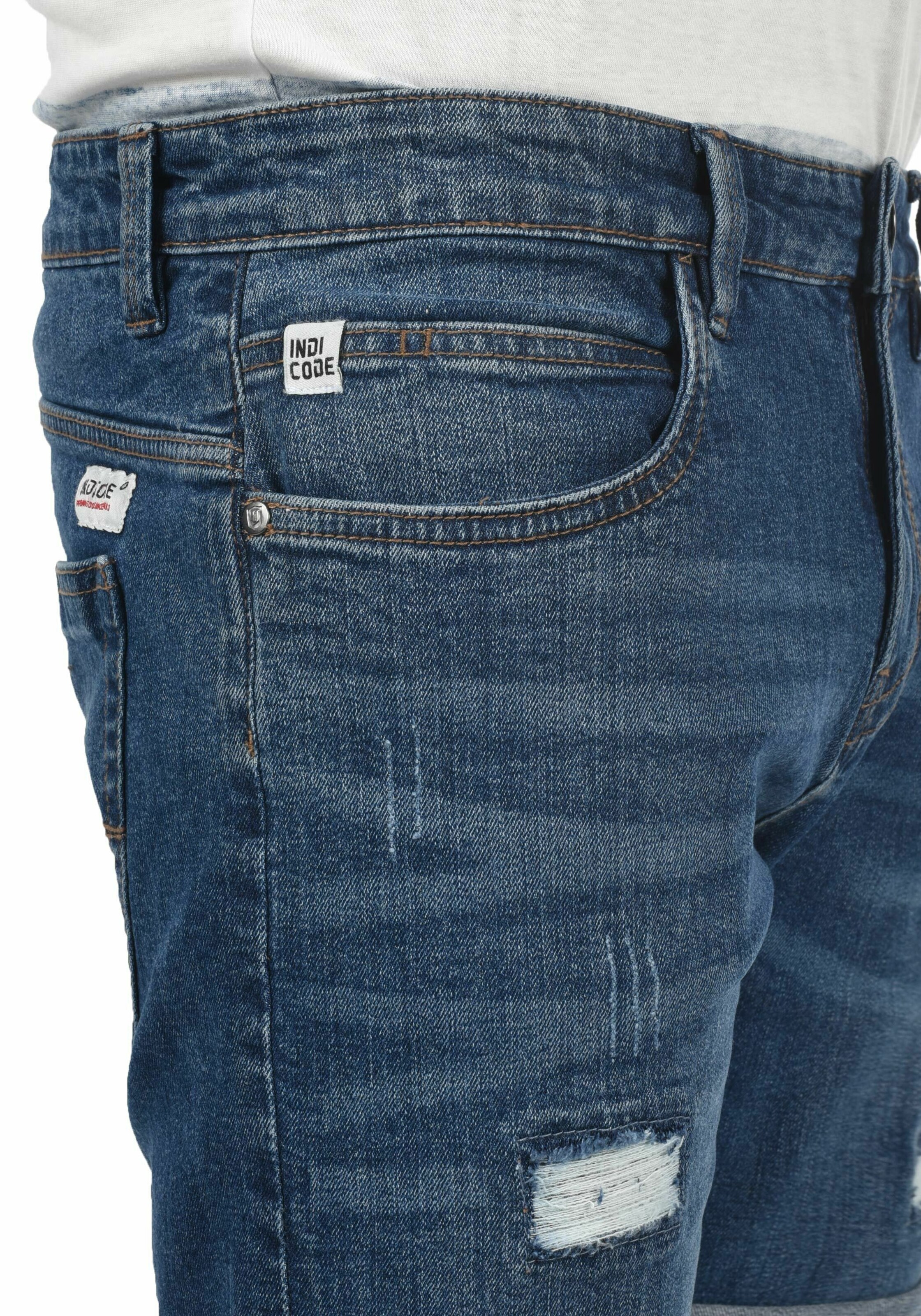 INDICODE JEANS Regular Shorts 'Hallow' in Blau