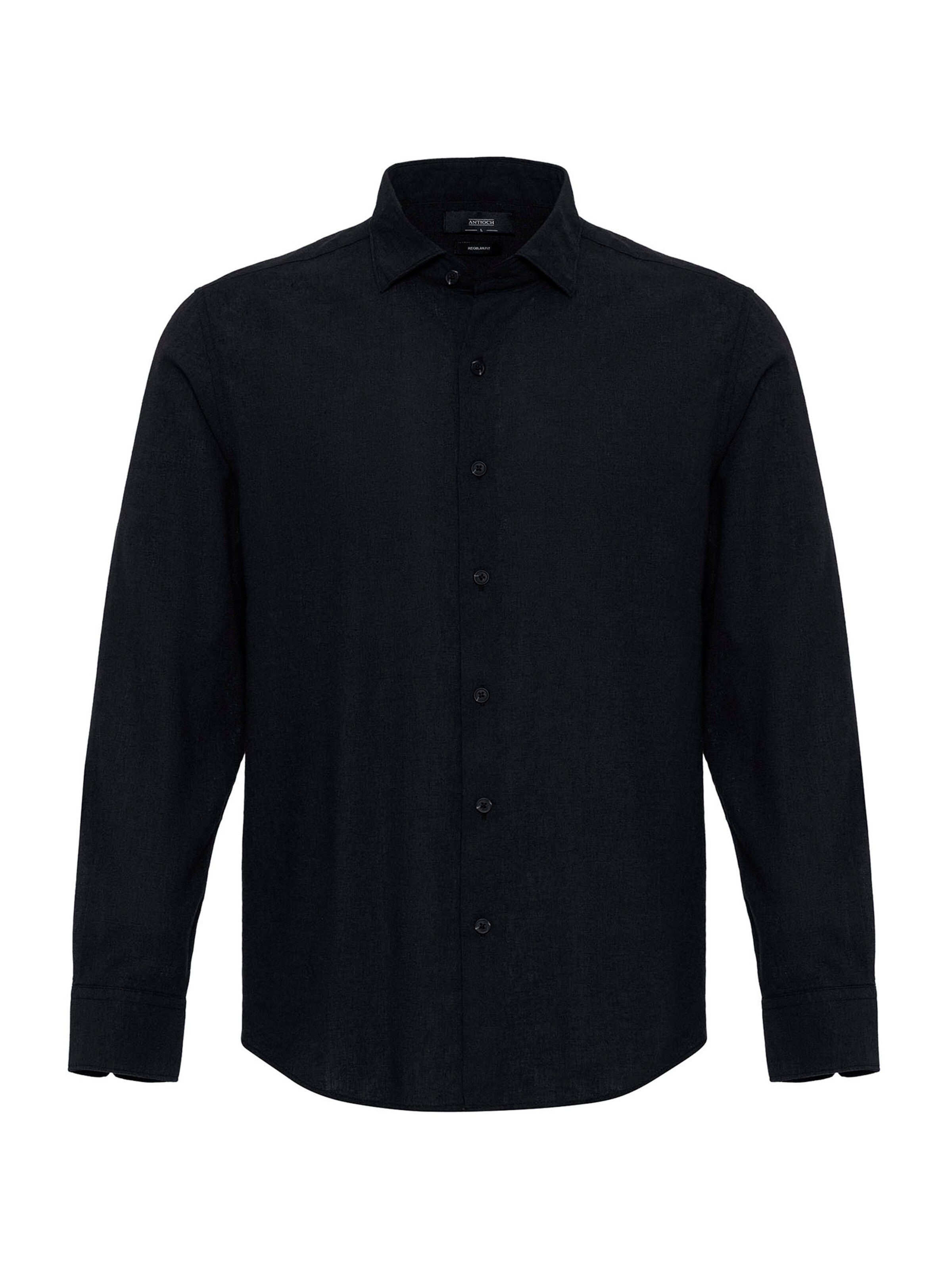Antioch Klasický střih Košile – černá: přední strana