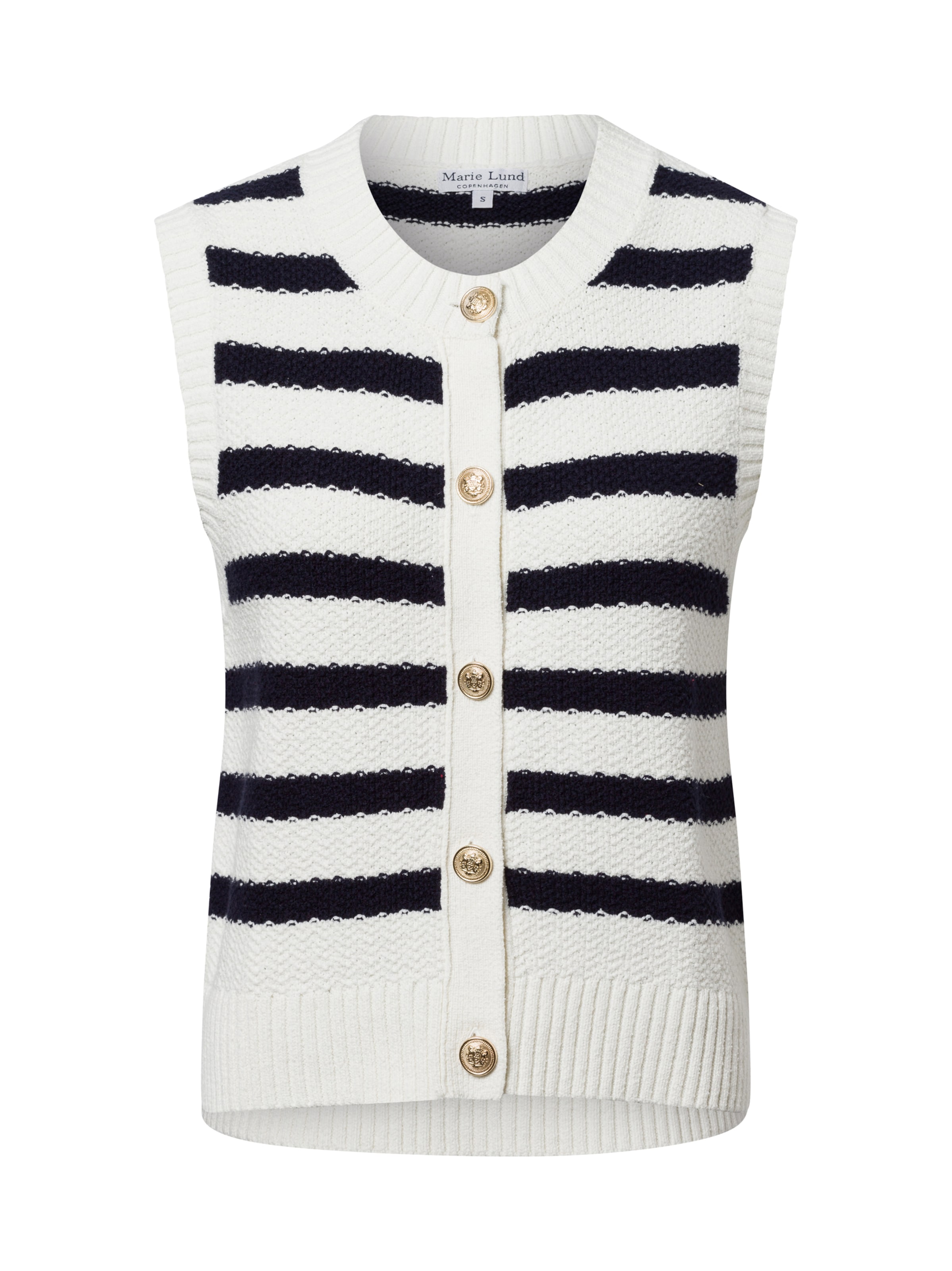 Marie Lund Knit Cardigan in White: front