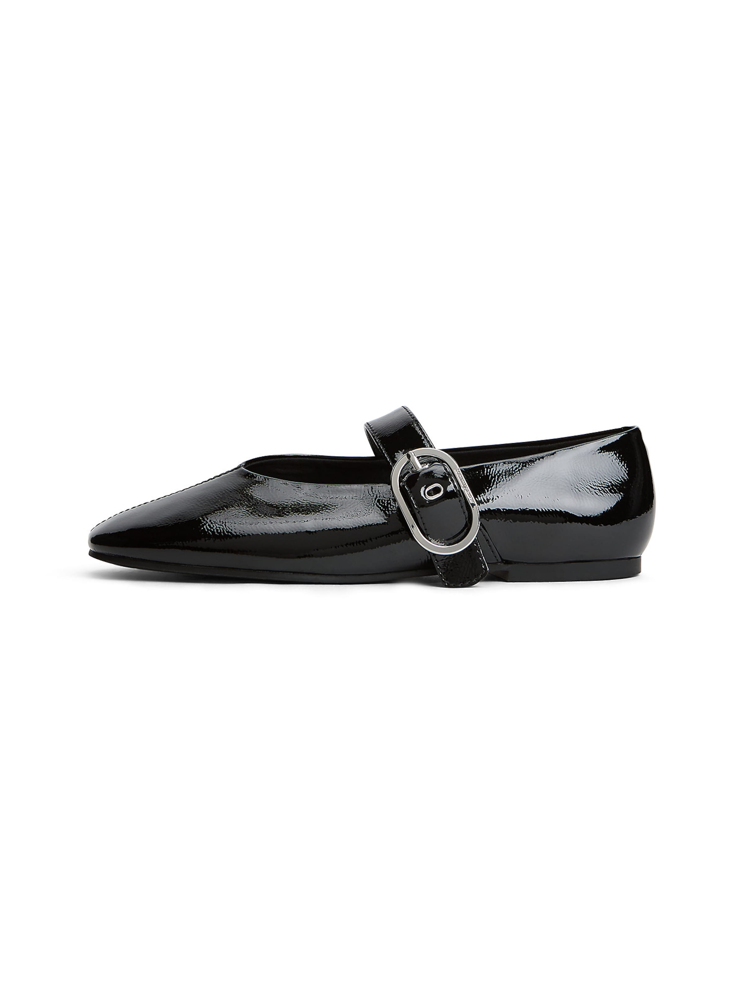 Tommy Jeans Strap ballerina in Black: front