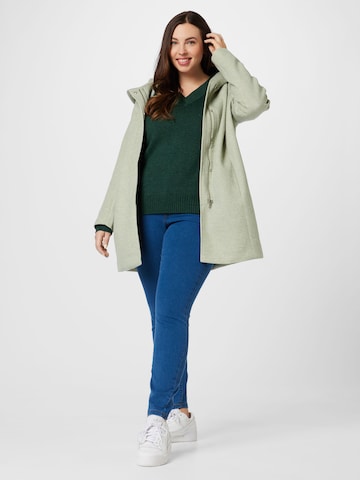 ONLY Carmakoma Between-Seasons Coat 'Sedona' in Green