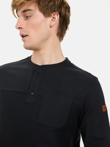 CAMEL ACTIVE Langarm Henley mit Brusttasche in Blau