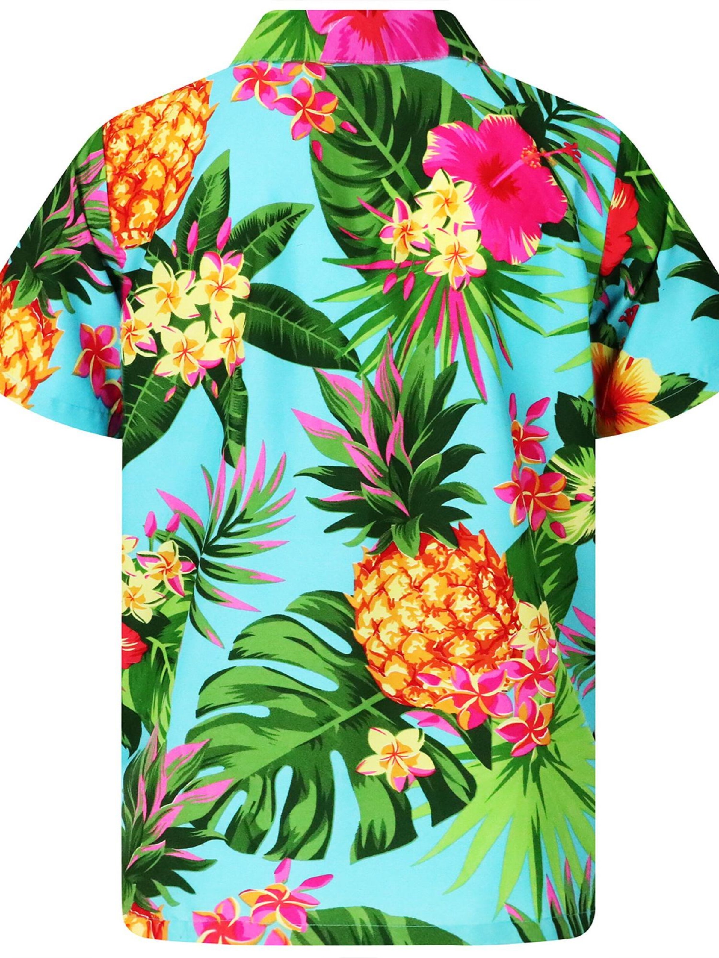 King Kameha Shirt 'Pineapple' in Blue