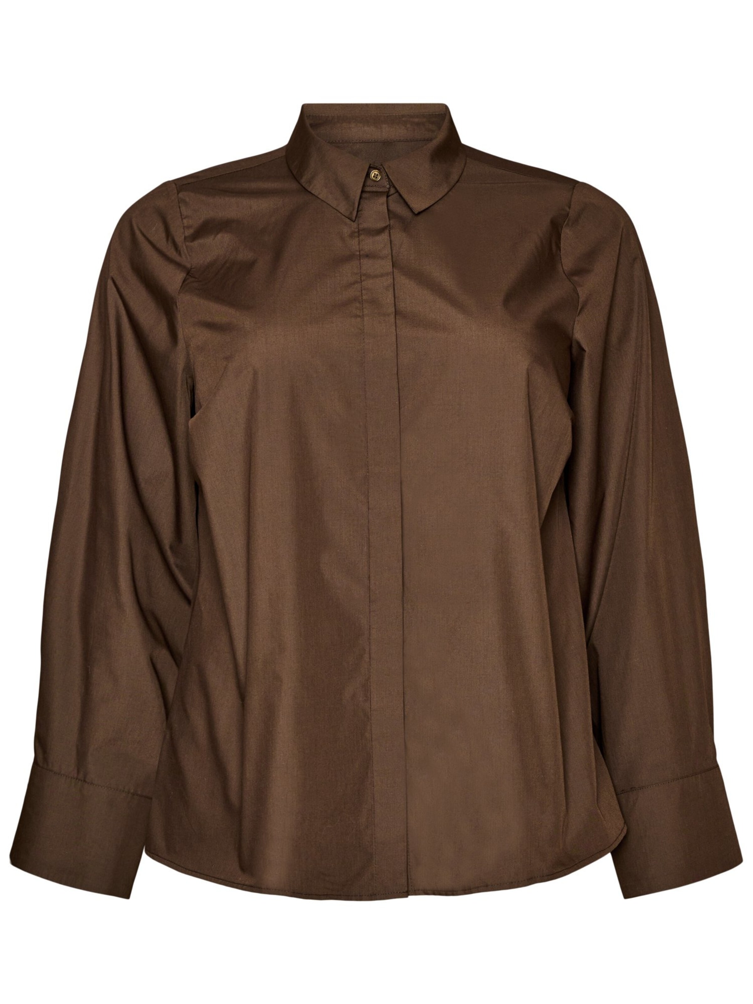 Camicia da donna di Zizzi in marrone: frontale