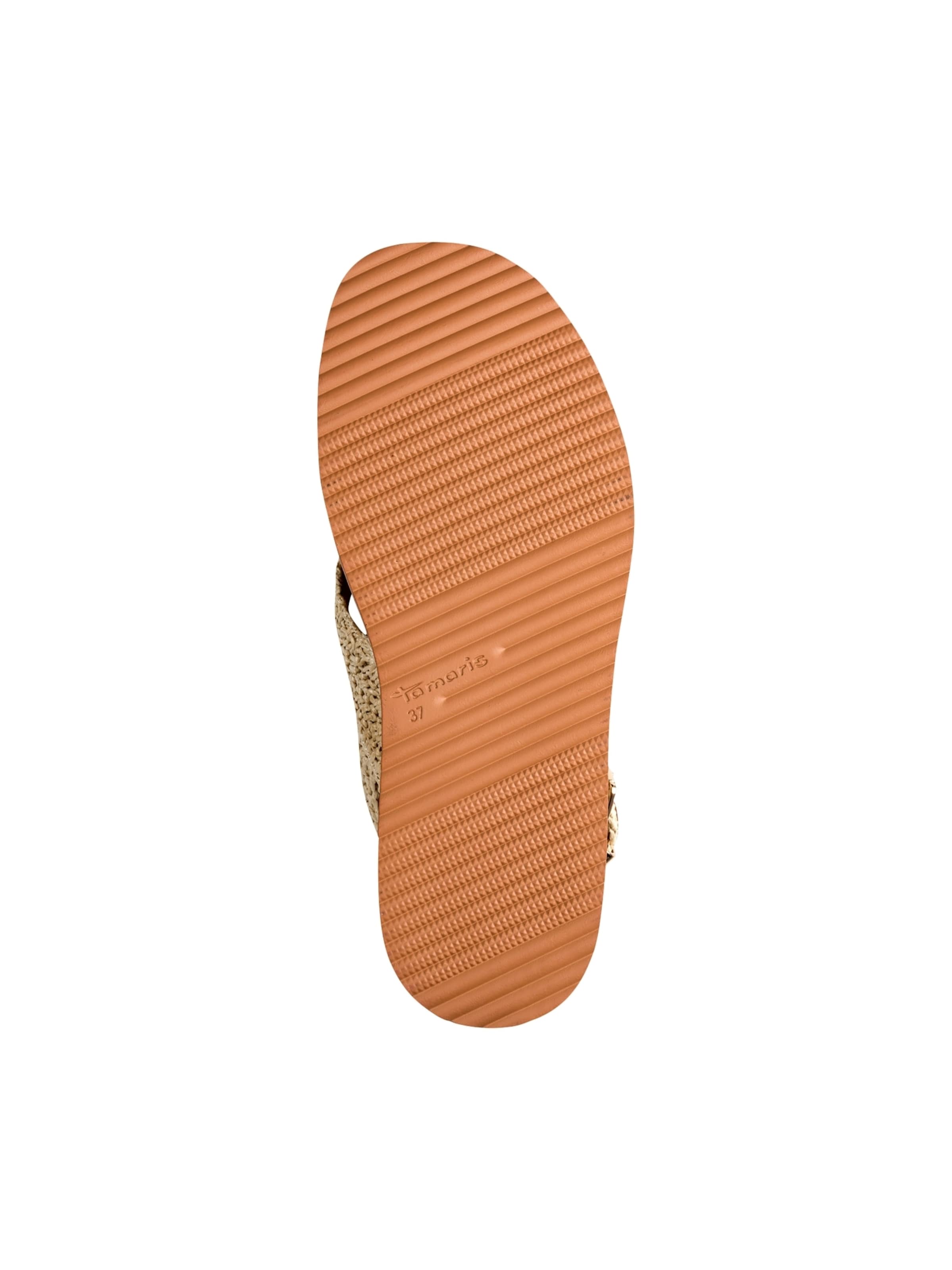 Tamaris Sandale 'Ledersandalen Kompensiert'‌‌‌ in Beige