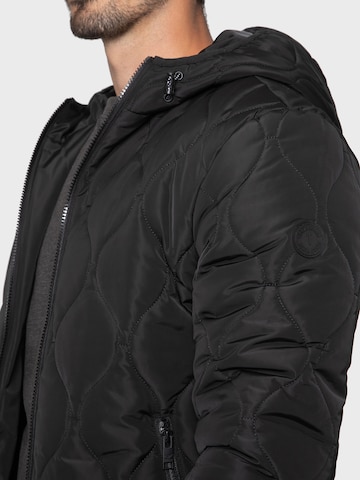 Threadbare Between-Season Jacket 'Plough' in Black