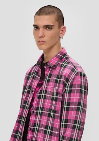 QS Regular fit Overhemd in Roze