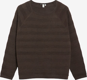 Pull-over QS en marron : devant