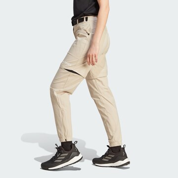 ADIDAS TERREX Tapered Workout Pants 'Utilitas' in Beige