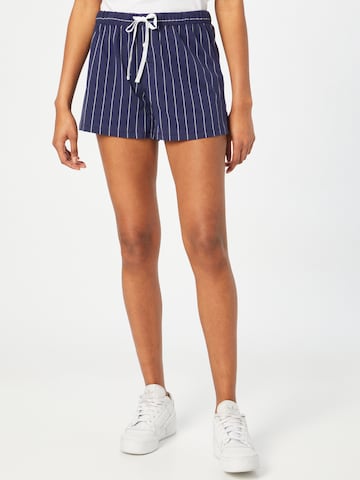 Lauren Ralph Lauren Loosefit Pyjamabroek in Blauw: voorkant