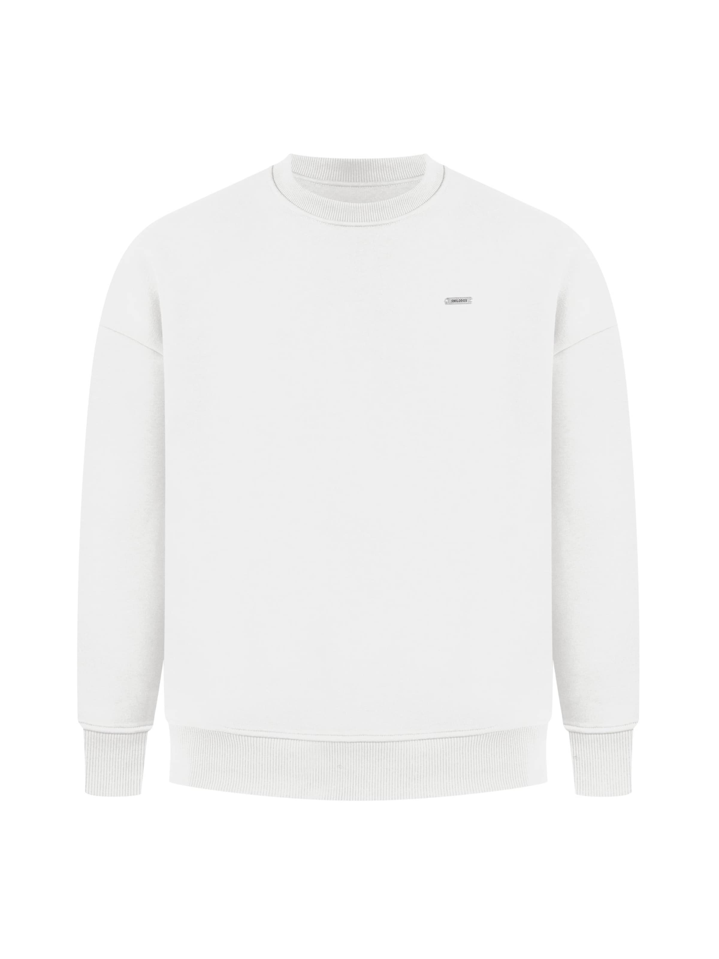 Sweat-shirt 'Riven' Smilodox en blanc : devant