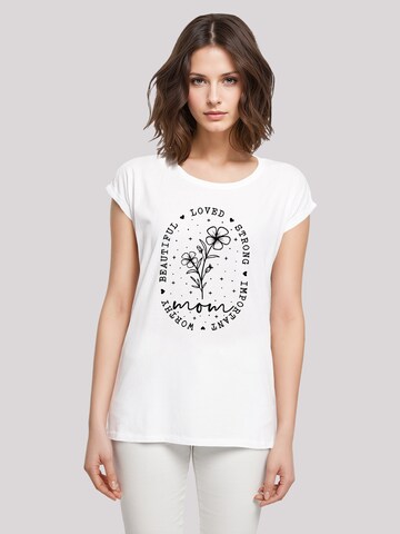 T-shirt 'Mothers Day Black Art Print for Mom Best Mom Ever' F4NT4STIC en blanc : devant