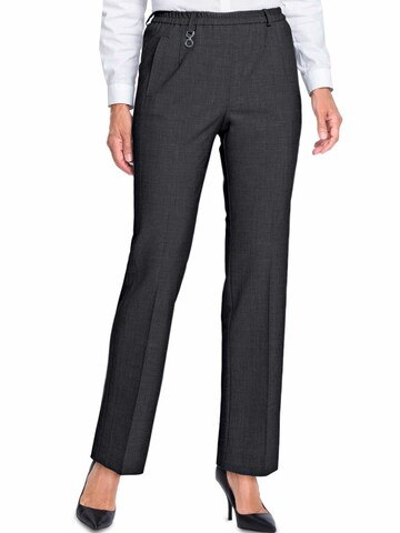 Goldner Regular Trousers with creases 'LOUISA' in Black