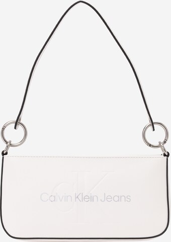 Calvin Klein Jeans Schoudertas in Wit: voorkant