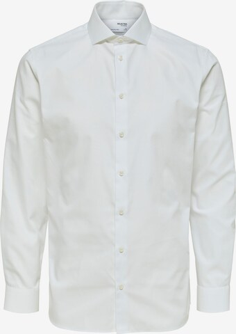 Coupe slim Chemise business 'Ethan' SELECTED HOMME en blanc : devant