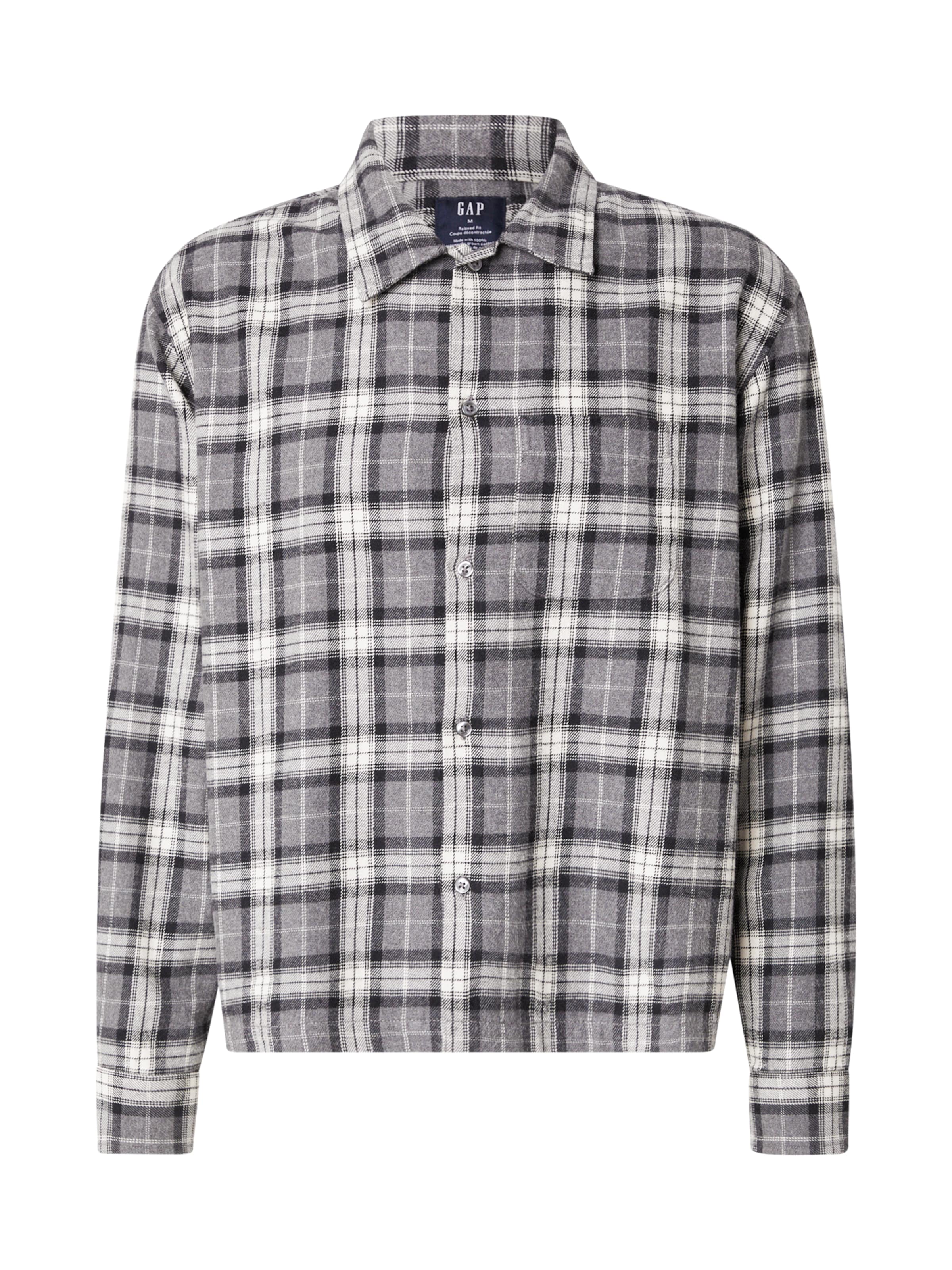 GAPRegular Fit Košulja - siva boja: prednji dio