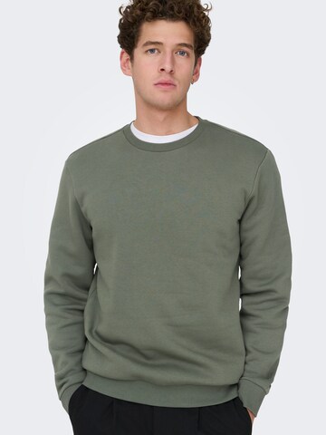 Coupe regular Sweat-shirt 'ONSCeres' Only & Sons en gris : devant