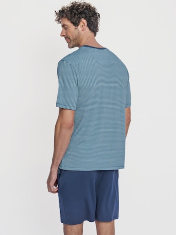 Pyjama court 'Short modal Zeus blue pyjamas set' zd ZERO DEFECTS en bleu