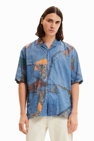 Desigual Regular fit Overhemd 'FERDY' in Blauw: voorkant