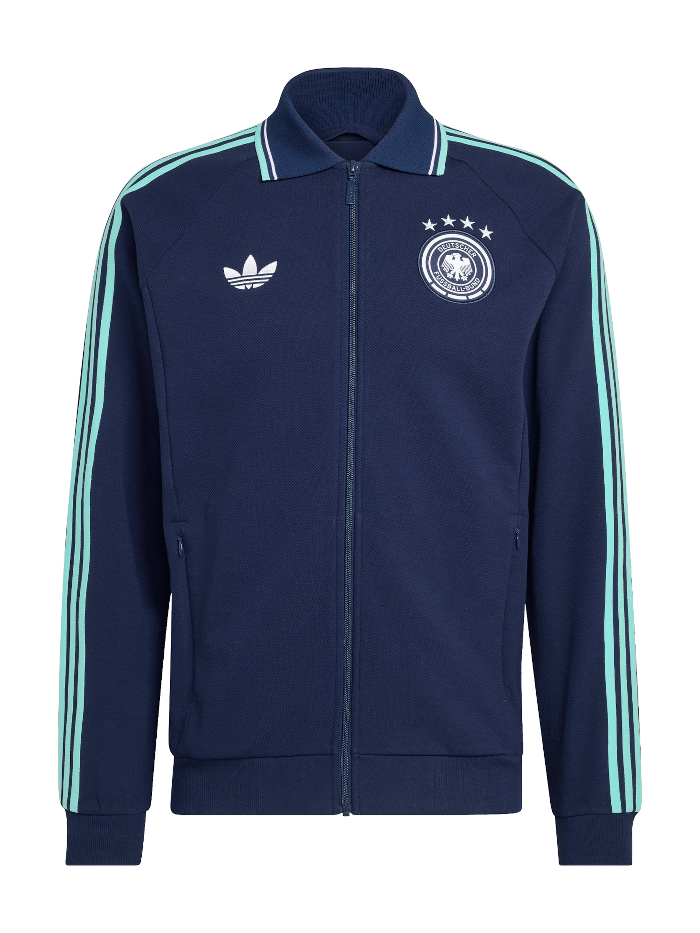 ADIDAS ORIGINALS Athletic Jacket in Blue: front