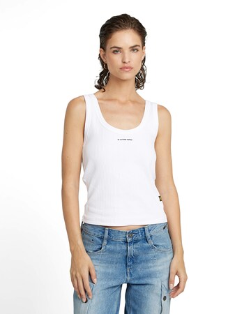 G-STAR Top in Wit: voorkant