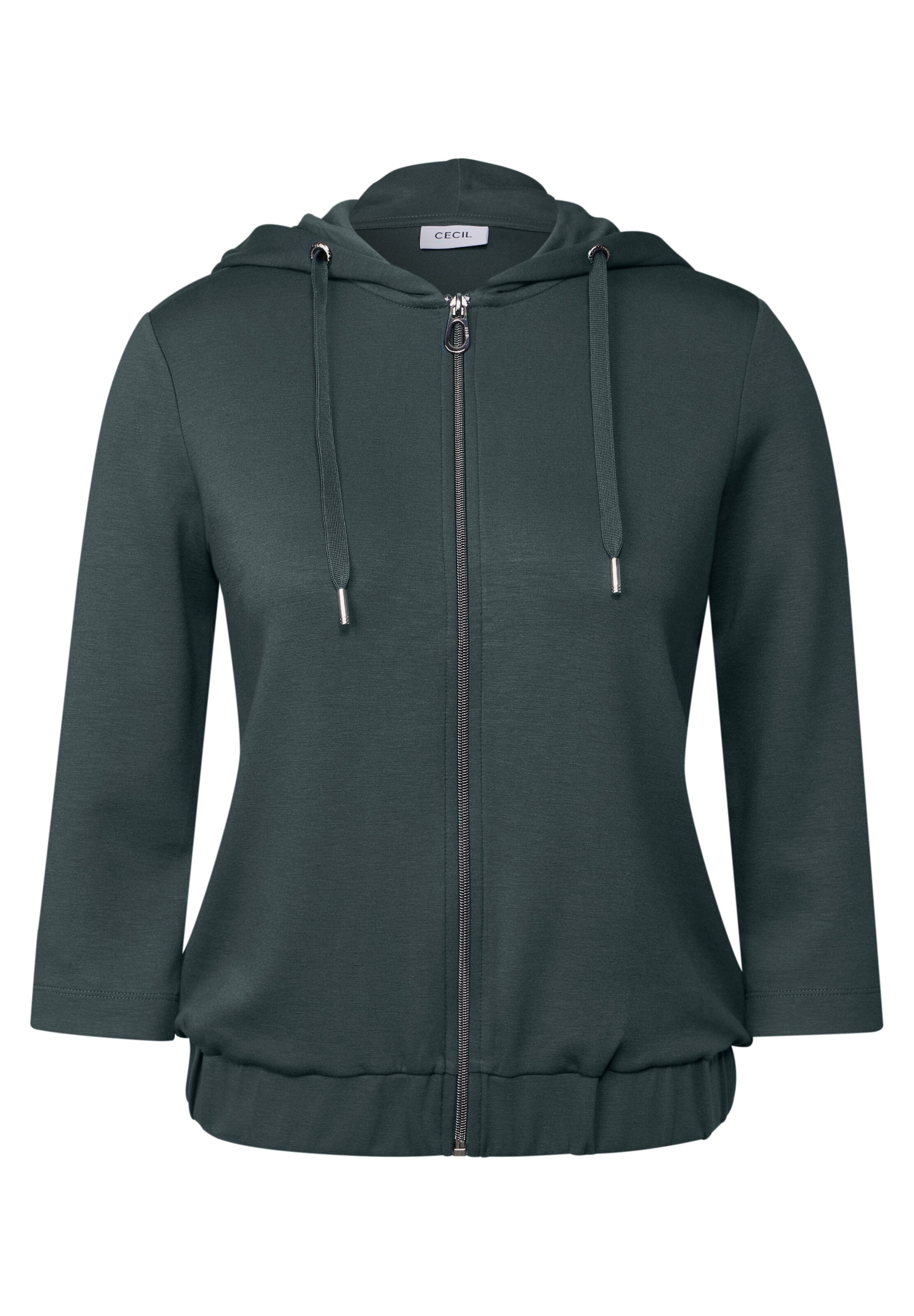 CECIL Sweatjacke in Grün: Vorderseite